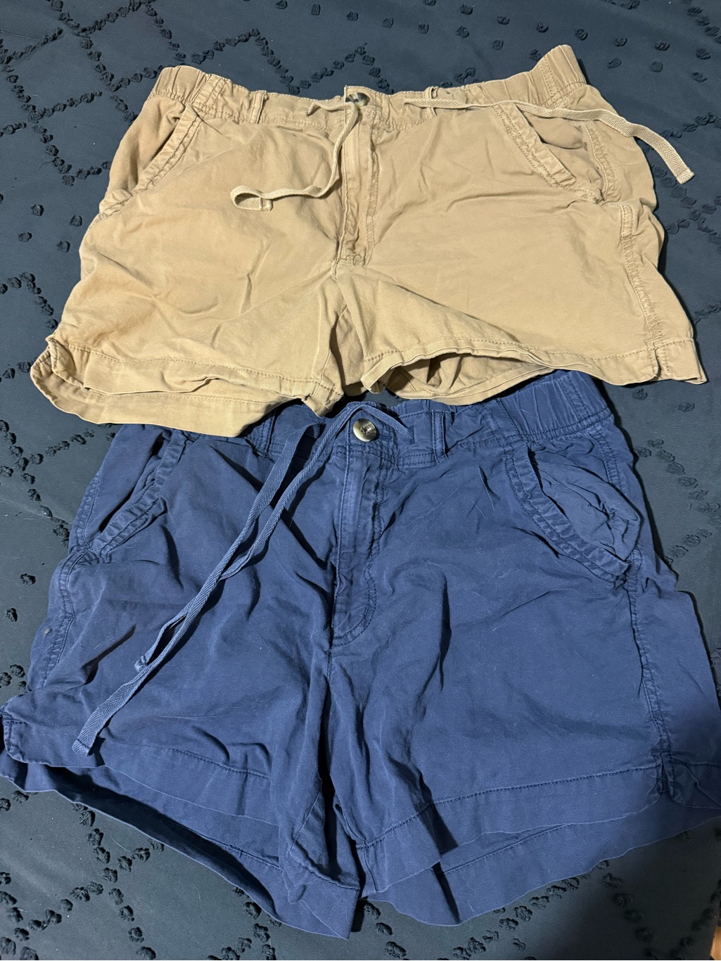 Sonoma Cotton-Blend Shorts In Navy And Tan